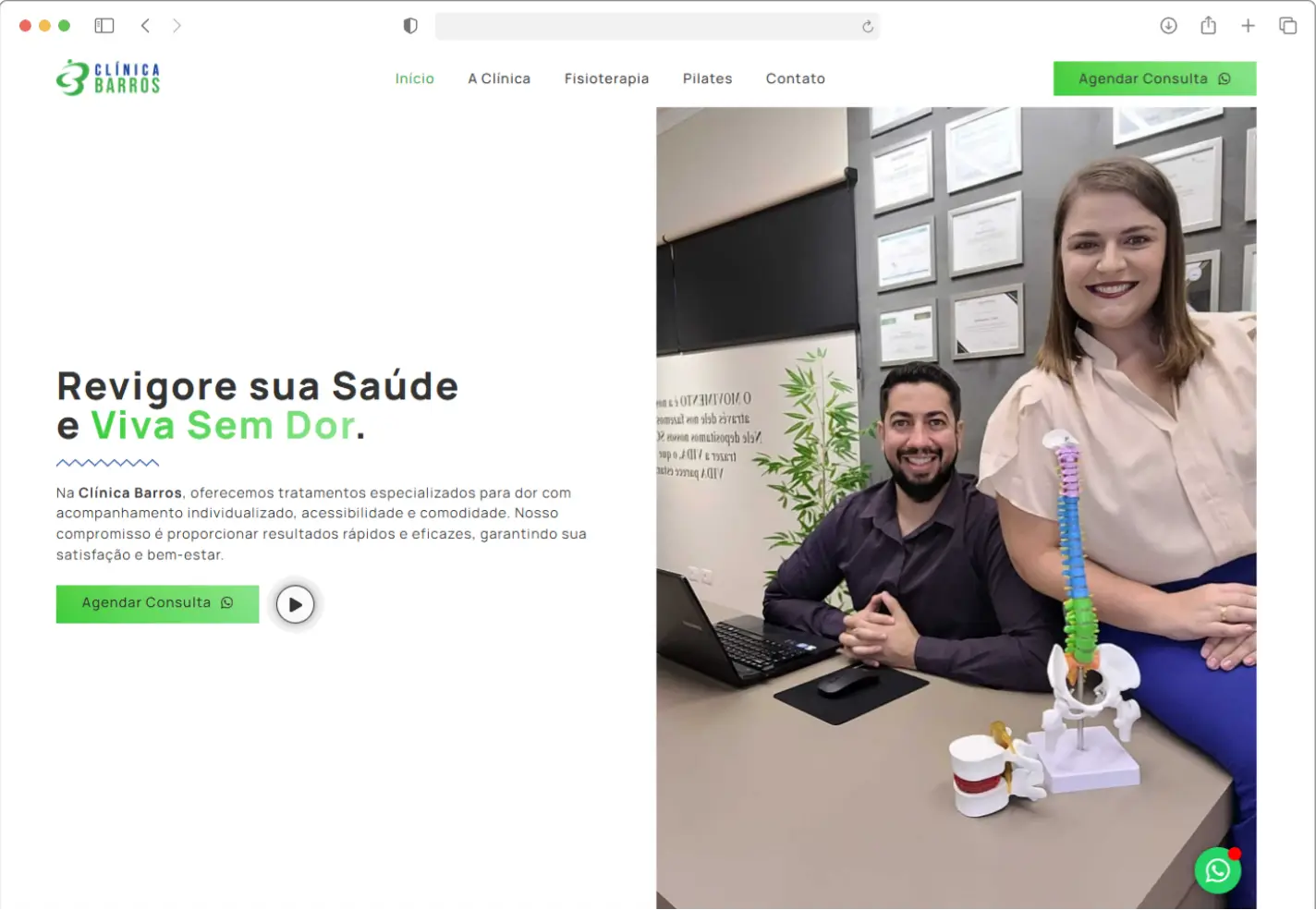 Clinica Barros website preview